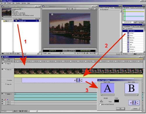 Adobe Premiere - Insertion d'une transition